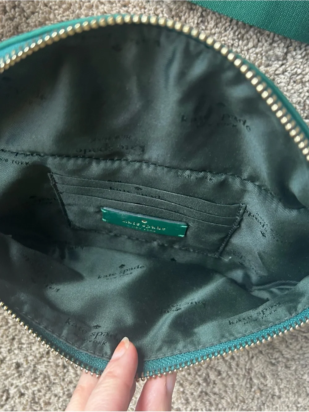 kate spade Green Leather Crossbody Belt Bag